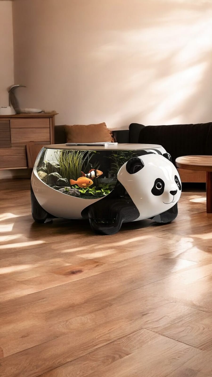 White Panda Aquarium Coffee Table